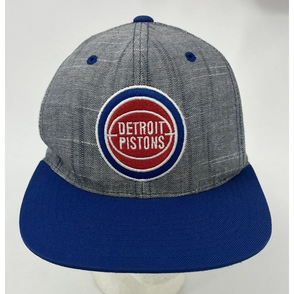 Mitchell & Ness Detroit Pistons Fitted 7 Hat Cap Cotton Linen Hardwood Classics